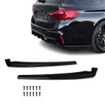 WR Rear Bumper Side Flaps - Splitters, set for BMW G30, G31 / F10, F11, glossy black
