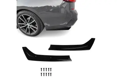 Universal Rear Bumper Side Flaps - Splitters, glossy black, ABS Plastic