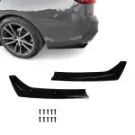 Universal Rear Bumper Side Flaps - Splitters, glossy black, ABS Plastic