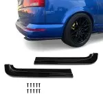 MX-style Rear Bumper side Splitters set for VW T6 / T6.1, glossy black
