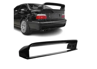 LTW-style Trunk Spoiler + Risers for BMW E36, glossy black