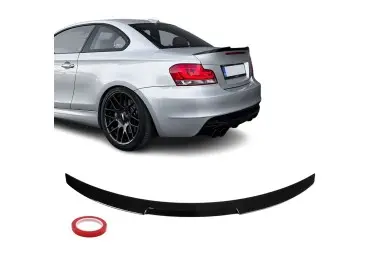 M4-style Trunk Spoiler for BMW E82, glossy black
