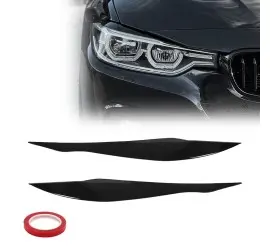 Headlight Eyebrows / Trims for BMW F30 / F31, glossy...