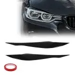 Headlight Eyebrows / Trims for BMW F30 / F31, glossy black