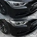 Headlight Eyebrows / Trims for BMW F30 / F31, glossy black