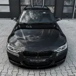 Headlight Eyebrows / Trims for BMW F30 / F31, glossy black
