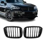 Kidney Grille set for BMW G01 X3 / G02 X4 (18-21), glossy black