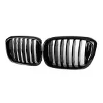 Kidney Grille set for BMW G01 X3 / G02 X4 (18-21), glossy black