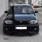 WR Front Bumper Lip for BMW E82 / E88 with M-Sport, glossy black