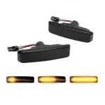 Sequential LED side indicators set for BMW E39, smoked