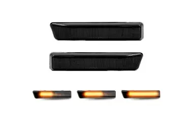 Sequential LED side indicators set for BMW E36 / X5 E53, smoked