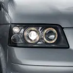 Headlights with Angel Eyes rings for VW T5 (03-09), black