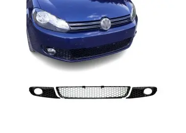 Lower Grille set for VW Golf MK6 front standard bumper, glossy black