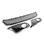 Lower Grille set for VW Golf MK6 front standard bumper, glossy black