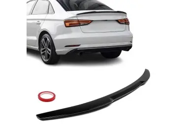 V style Trunk Spoiler for Audi A3 8V / S3 8V sedan, glossy black