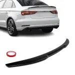 V style Trunk Spoiler for Audi A3 8V / S3 8V sedan, glossy black