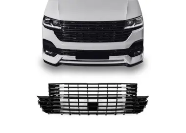 Front badgeless Grille for VW T6.1 (19-), glossy black