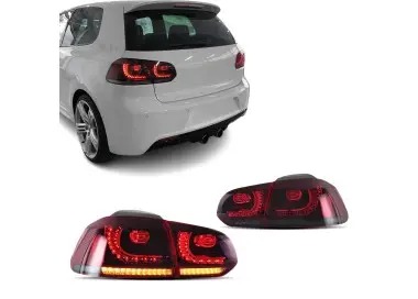 R20 style LED Tail Lights with Dynamic turn signals for VW Golf MK6 (08-13)