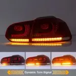 R20 style LED Tail Lights with Dynamic turn signals for VW Golf MK6 (08-13)
