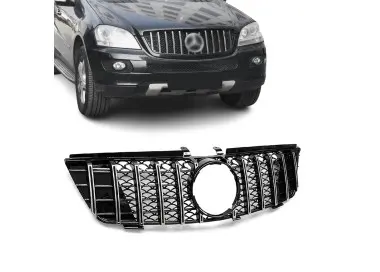 GT R Panamericana style Front Grille for Mercedes ML W164 (05-08), black + chrome
