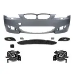 M5 look Front Bumper for BMW E60 / E61 (03-10) without PDC holes, with clear fog lights