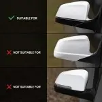 M style mirror caps set for F10, F11, F07, F06, F12, F13, F01, glossy black