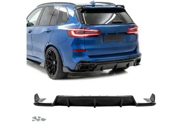 Aero style Rear bumper Diffuser for BMW X5 G05 PRE-LCI (19-23), glossy black