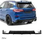 Aero style Rear bumper Diffuser for BMW X5 G05 PRE-LCI (19-23), glossy black