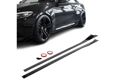WR Side Skirt Extensions set for BMW M2 F87 (16-21), glossy black