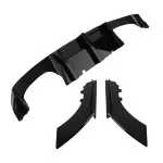 WR Rear bumper Diffuser for BMW M2 F87 (16-21), glossy black