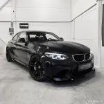 CS-style Front bumper Lip for BMW M2 F87 (16-21), glossy black - EXTRA-STRONG VERSION