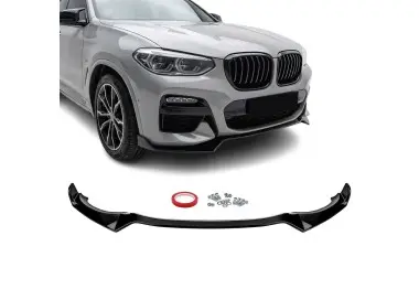 WR Front bumper Lip Spoiler for BMW X3 G01 / X4 G02 PRE-LCI (18-21), glossy black