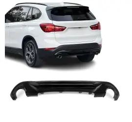 Aero Rear Bumper Diffuser for BMW X1 F48 (15-22) with...