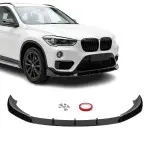 Aero Front bumper Lip for BMW X1 F48 (15-22) with standard bumper, glossy black