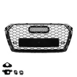 RS-style Front Grille for Audi A4 B9 / S4 B9 (15-19), glossy black