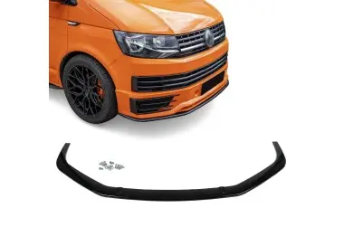 Front Lower Spoiler for VW T6 (15-19) with Sportline lip, glossy black