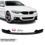 Performance Front bumper Lip for BMW F32 / F33 / F36, glossy black V2: EXTRA-STRONG VERSION
