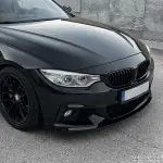 Performance Front bumper Lip for BMW F32 / F33 / F36, glossy black V2: EXTRA-STRONG VERSION