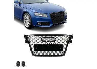 RS-style Front Grille for Audi A4 B8 / S4 B8 (08-12), glossy black