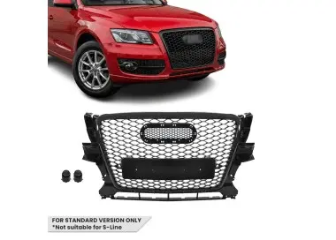 RS-style Front Grille for Audi Q5 8R pre-facelift (09-12) standard version, glossy black