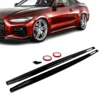 AC-style Side Skirt Extensions set for BMW G22 / G23 (20-26) with M-Pack, glossy black