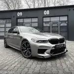 RK-style Front Bumper Lip Spoiler for genuine BMW F90 M5 PRE-LCI (18-20) bumper, glossy black