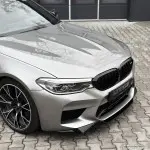 RK-style Front Bumper Lip Spoiler for genuine BMW F90 M5 PRE-LCI (18-20) bumper, glossy black