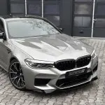 RK-style Front Bumper Lip Spoiler for genuine BMW F90 M5 PRE-LCI (18-20) bumper, glossy black