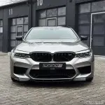RK-style Front Bumper Lip Spoiler for genuine BMW F90 M5 PRE-LCI (18-20) bumper, glossy black