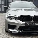 RK-style Front Bumper Lip Spoiler for genuine BMW F90 M5 PRE-LCI (18-20) bumper, glossy black