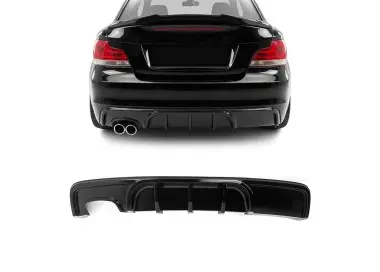 WR Rear Bumper Diffuser for BMW E82 / E88 M-Pack, glossy black