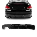 WR Rear Bumper Diffuser for BMW E82 / E88 M-Pack, glossy black