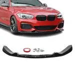 MX-style Front Bumper Lip Spoiler for BMW F20 / F21 LCI (15-19) with M-Pack, glossy black