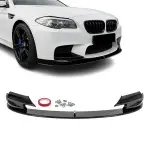 Performance Front Bumper Lip Spoiler for genuine BMW F10 M5 bumper, glossy black